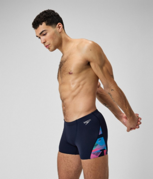 Плавки-шорты Speedo Club Training Allover Digital V-Cut Aquashort (Мужской; 32 (48); синий/мультиколор)